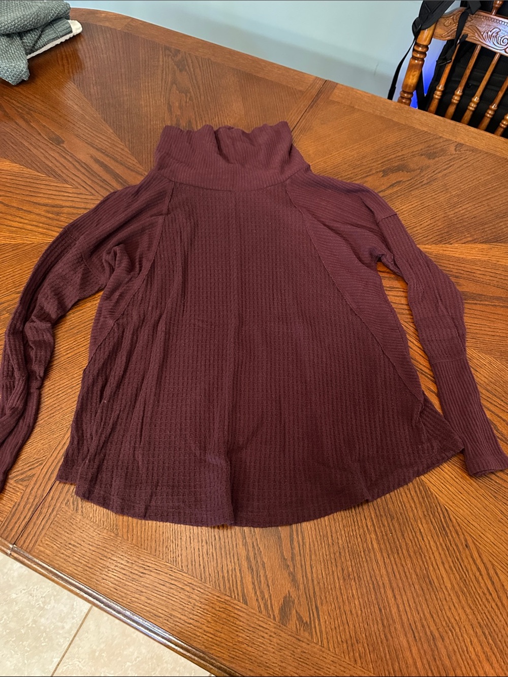 Maurices Ribbed Turtleneck Sweater - Deep Burgundy